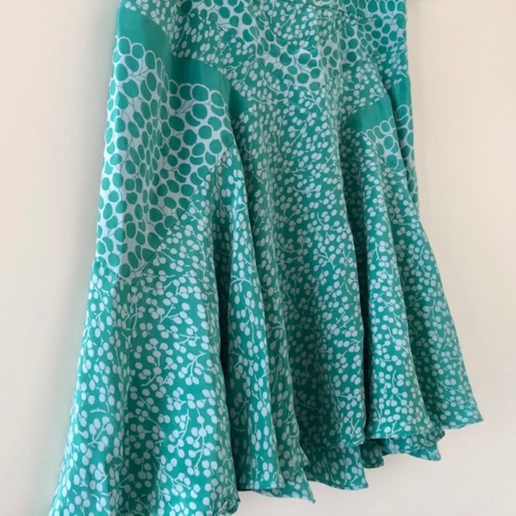 Marc Jacobs Green Patterned Silk Skirt - Picture 4 of 7